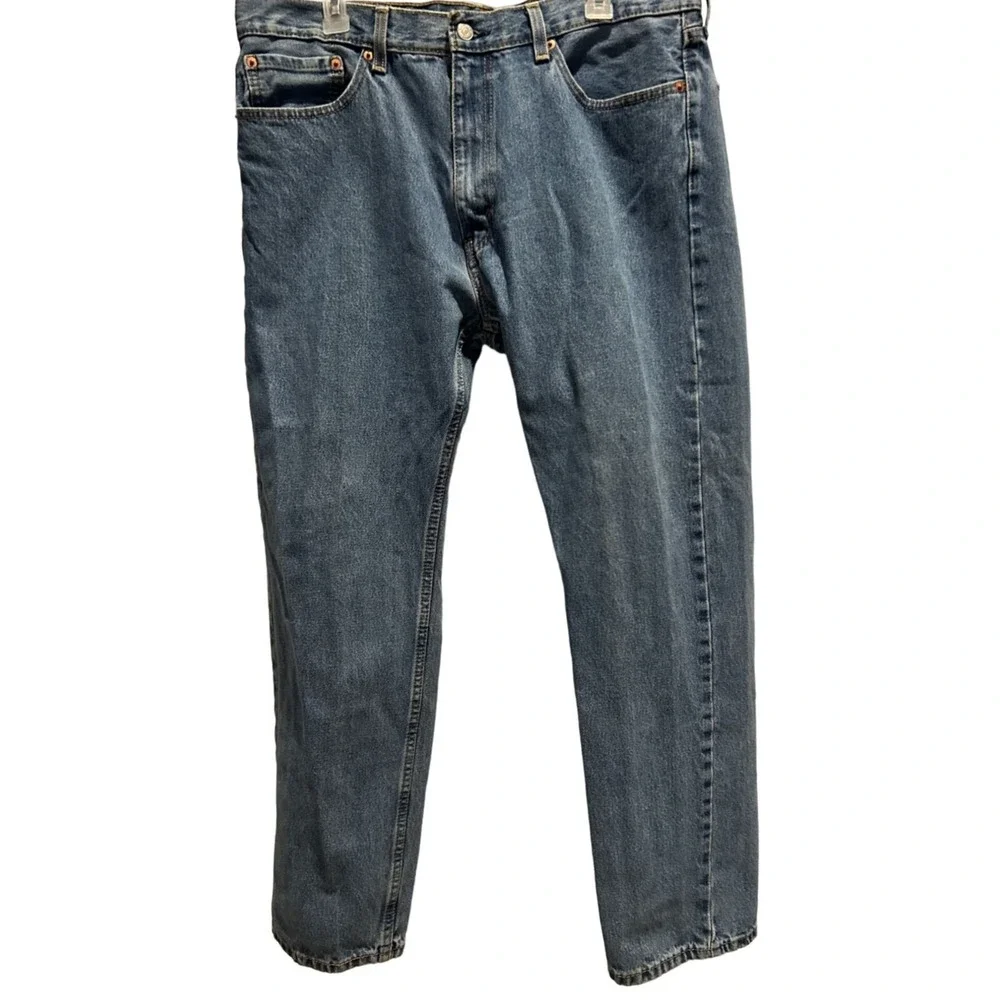 Levi's 505 Regular Fit Jeans 38x32 Men's Blue Medium Wash Straight‎ Leg Denim